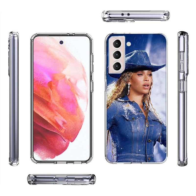 Singer Beyonce Cowboy Phone Case For Samsung Galaxy S25 Edge S24 S23 FE S21 S20 S10 Plus S22 S26 Ultra Cover Clear Cases TPU Cap