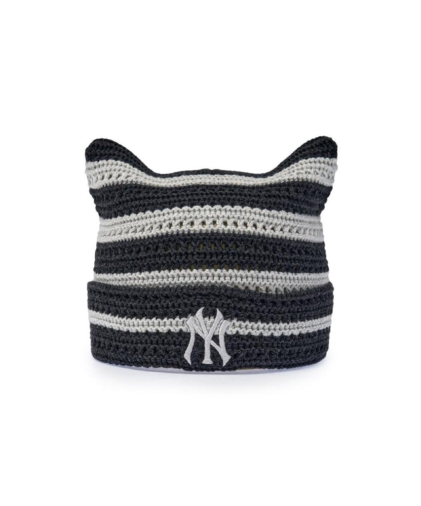 Emelbi Summer Stripe Meow Beanie Ny (Black)