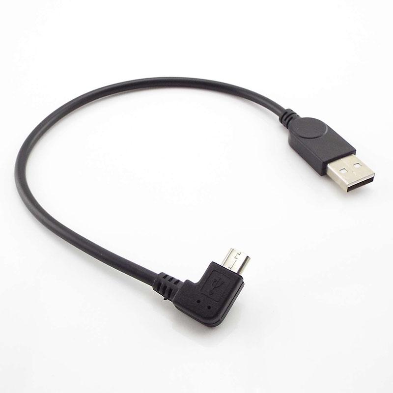 Up Down Left Right Angled 90 Degree Micro USB Male To Male Data Charge Connector Cable Adapter for Tablet Cell Phone