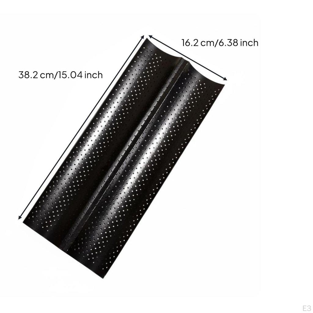 Perforated French Bread Pan Non Cooking Tray Carbon Steel Construction