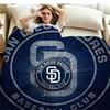 San Diego Padres Print Flannel Blanket High Quality Warm Comfortable Cover for All Seasons Perfect for Gifts Home Decor