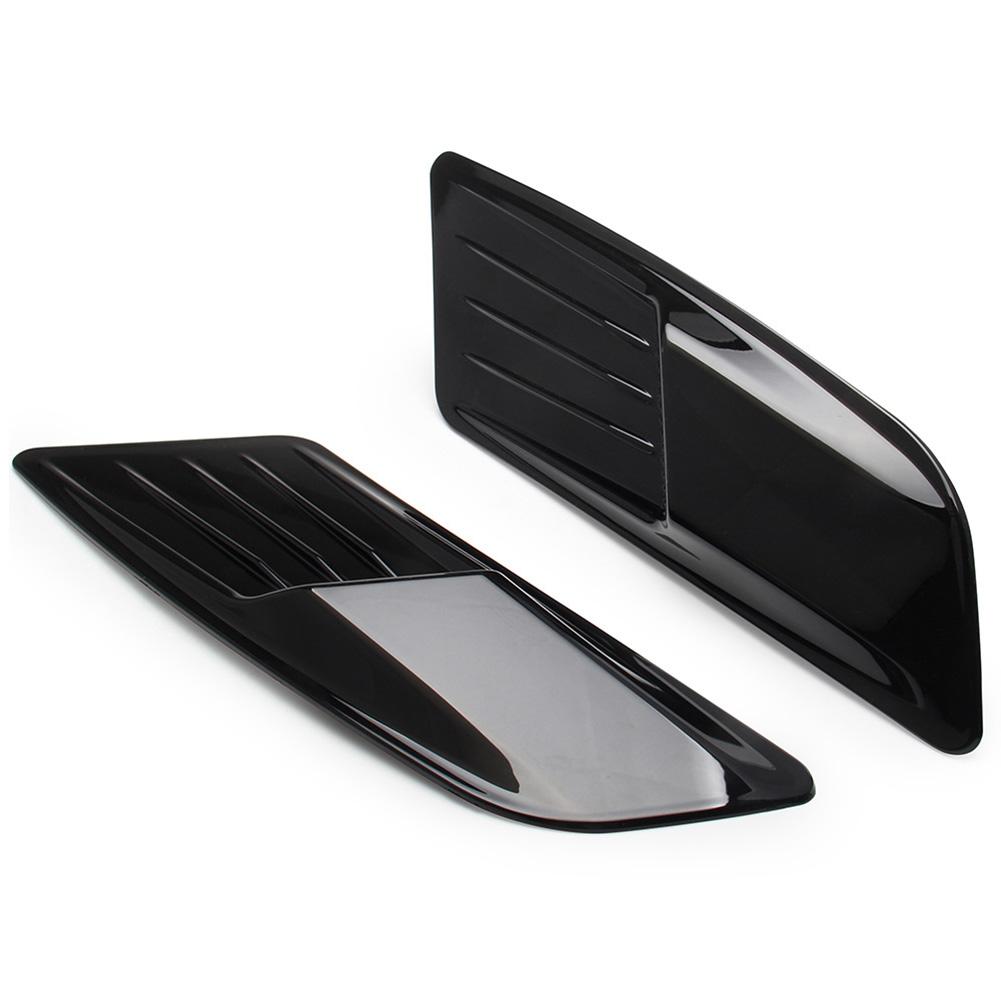 2 ks Větrací otvory na kapotu auta Lesklá černá/Karbonové vlákno Vzduchový vstupní otvor na kapotu auta Kryt větracího otvoru kapoty Ozdobná lišta pro Ford Mustang 2015-2017