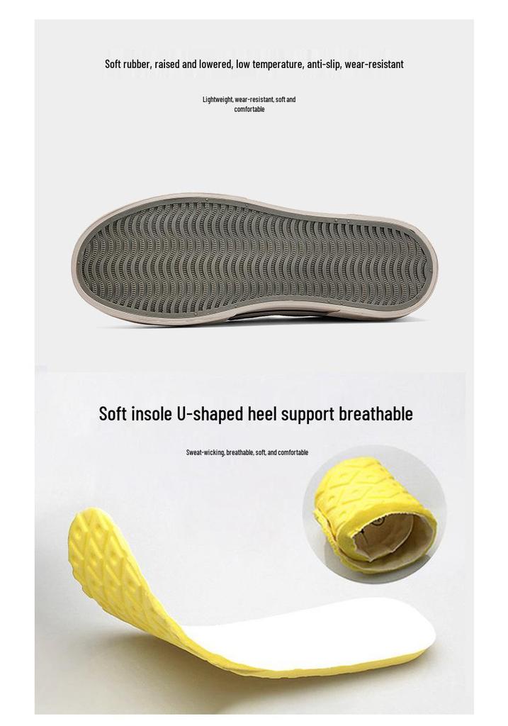 Men's Classic Low-Top Lace-Up Casual Shoes – Spring 2026 Collection, Breathable Solid Color Design
