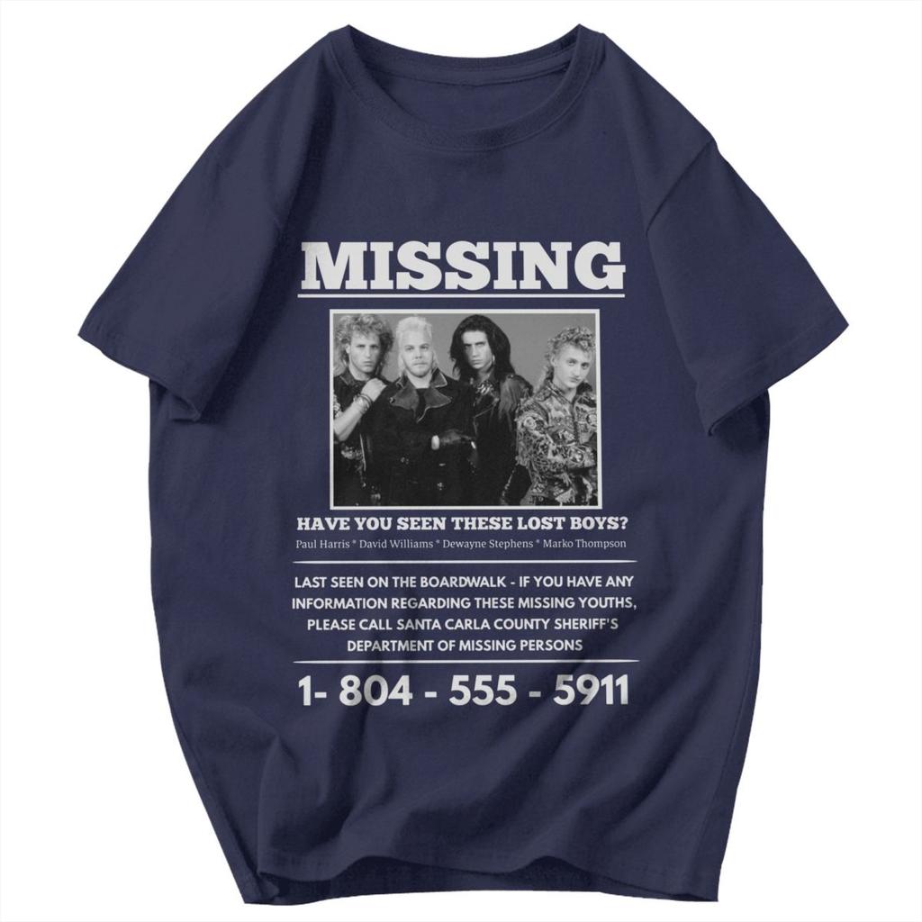 Men T Shirt Missing Horror Movie The Lost Boys Cotton Y2K Graphic Crewneck Unisex Tops T Shirts