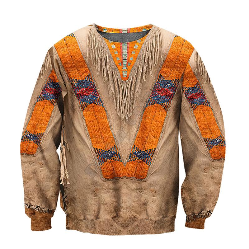 Spring New Men's Sweatshirt Fashionable 3D Digital Loose Casual Round Neck Pullover Top
