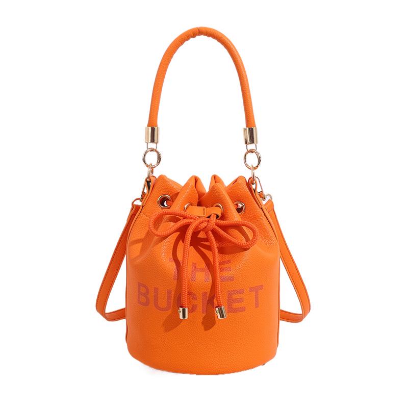 Women's Retro Fashion Bucket Bag - Single Shoulder & Crossbody Handbag