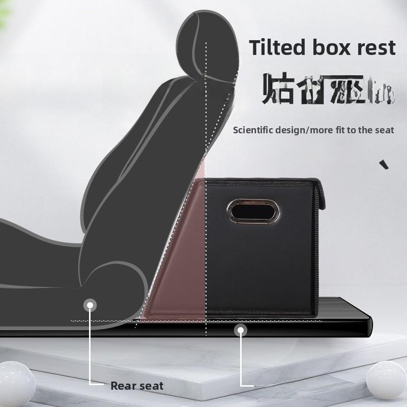 Large Capacity Car Trunk Storage Box SUV Organizing Case Leather Material Business Style Warmth Retention  Type Placement