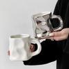 Unique Elegant Twist Design Ceramic Coffee Mug Couple Set For Women Girls Romantic Gift Home Office Daily Use Minimalist