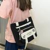 Ins Students School Bags Multi Pockets Large Handbag Cute Teenage Shoulder Bags  Girl