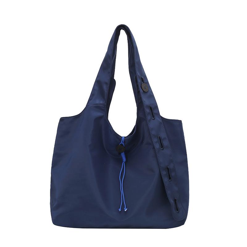 Nylon Cloth Foldable Hand Carry Shopping Bag New Simple and Portable Shoulder Tote Bag Large Capacity Messenger Bag