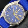 JAPAN VINTAGE SEIKO 5 AUTOMATIC 7009A MENS BLUE COLOR DIAL WATCH A702645-1 R209-a702645