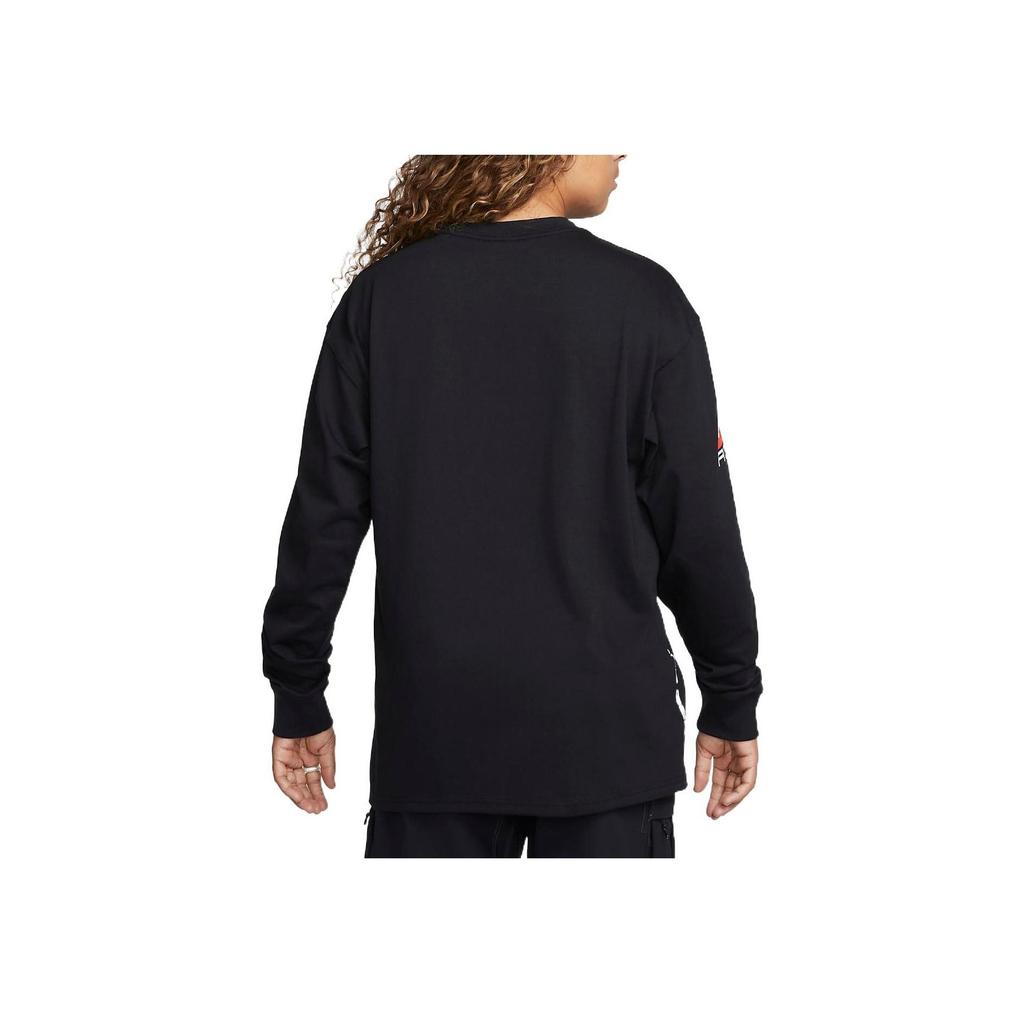 Nike Long-Sleeve T-Shirt With Letter Print Men Tops Black DV9638-010