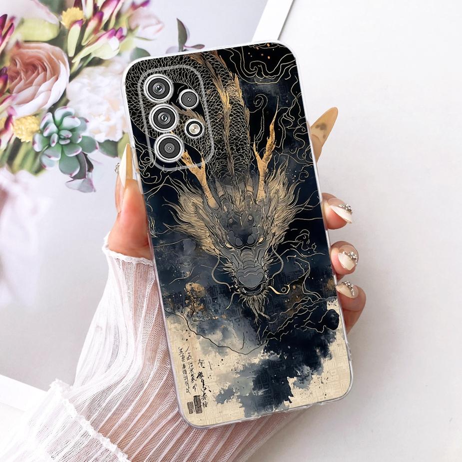 

For Samsung Galaxy A52 A52s A72 5G Case Cool Dragon Painted Cover Soft Slim Phone Case For Samsung A52 A 52 s Galaxy A72 5G Bags Galaxy A72 4G 5G