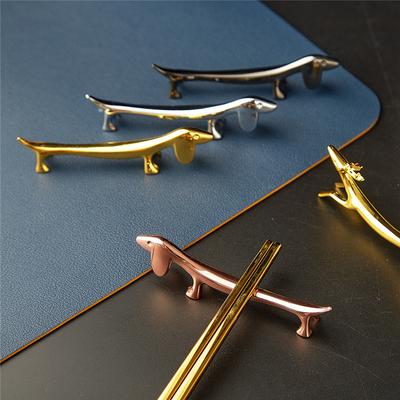 Creative Animal Dog Chopsticks Holder Cutlery Bracket Stainless Steel Chopsticks Rest Dinner Table Supplies Kitchen Accessories