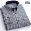 New Flannel Plaid Shirts For Man Winter Warm Cotton Long Sleeve Turn-down Collar Regular Fit Men's Clothing Casual Smart Shirts