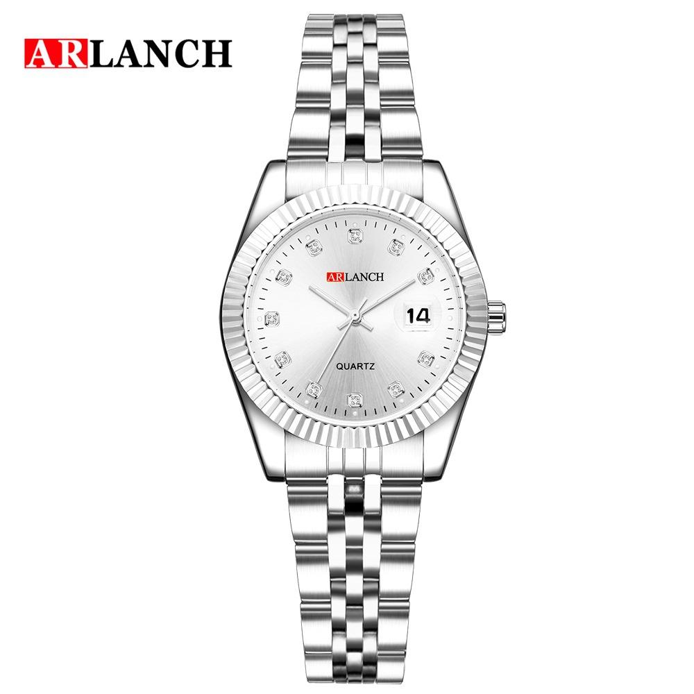 

Часы Va Va Voom Мужские и женские водонепроницаемые со светящимся увеличительным стеклом и бриллиантами Кварцевые часы с календарем Часы с вакуумным покрытием