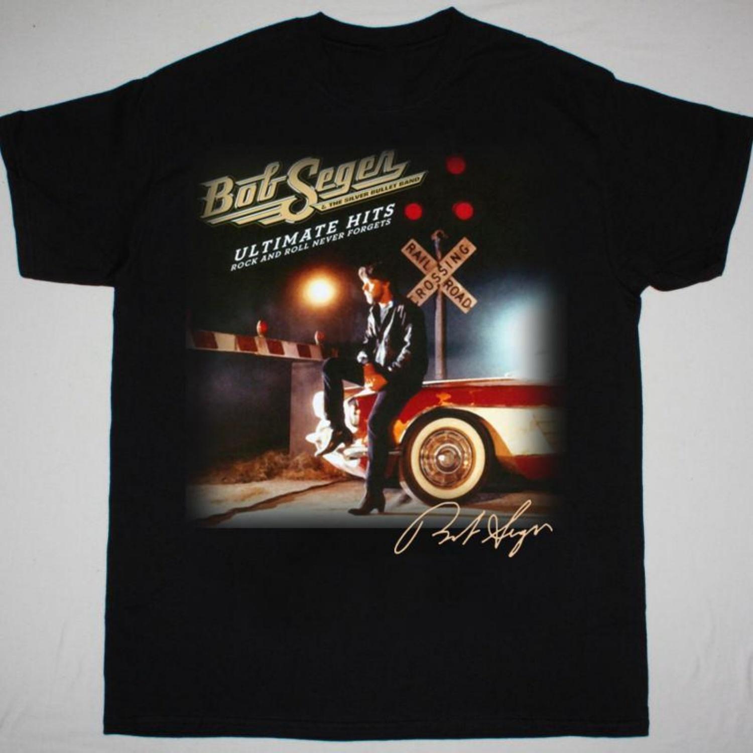 

Bob Seger Rock and Roll Never Forgets Signature Unisex TShirt SB279 Unisex T-Shirt XXXXXL чорний