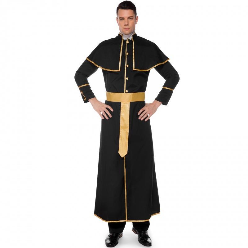 Fashionable Priest Mxl And Nun Outfit Comfortable Material Ideal For Themed Parties