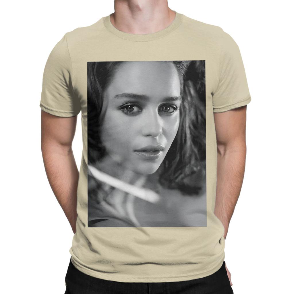 Emilia Clarke black painting Funny 100 Cotton TShirt Emilia Clarke Tees Tops For Unisex