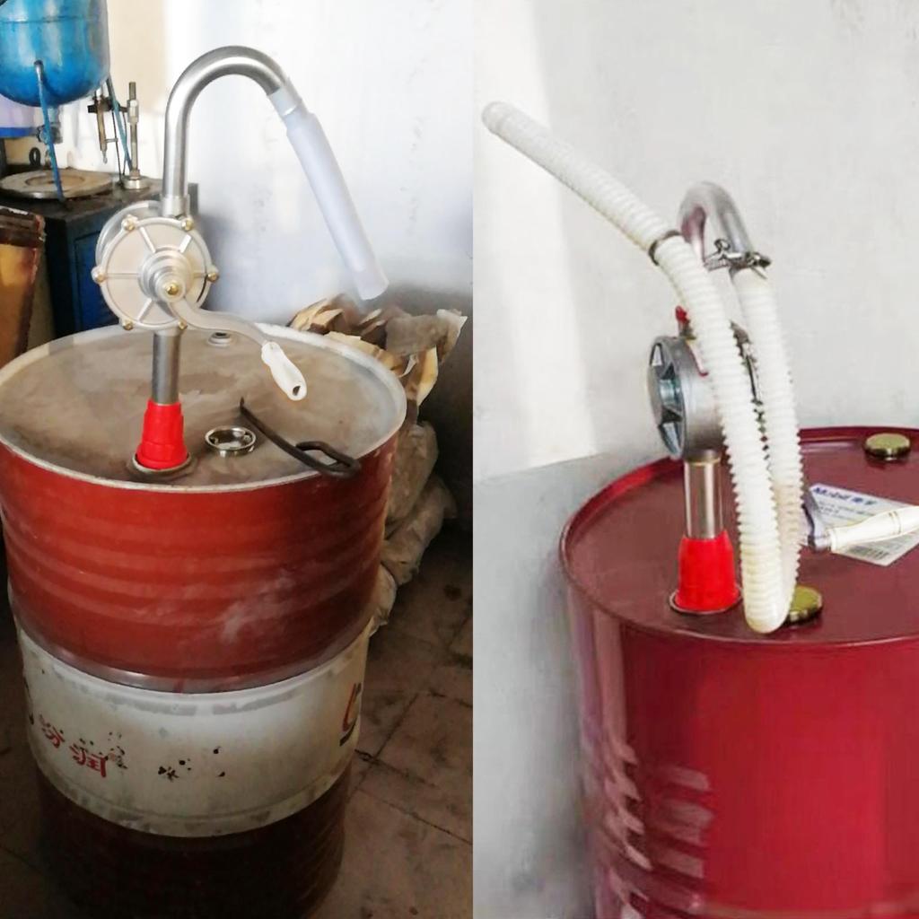 HFS(R) Oil Pump, Hand Rotary Type, for Drums, 30L/min, Portable Fuel Pump, Suitable for Kerosene, Light Oil, and Heavy Oil