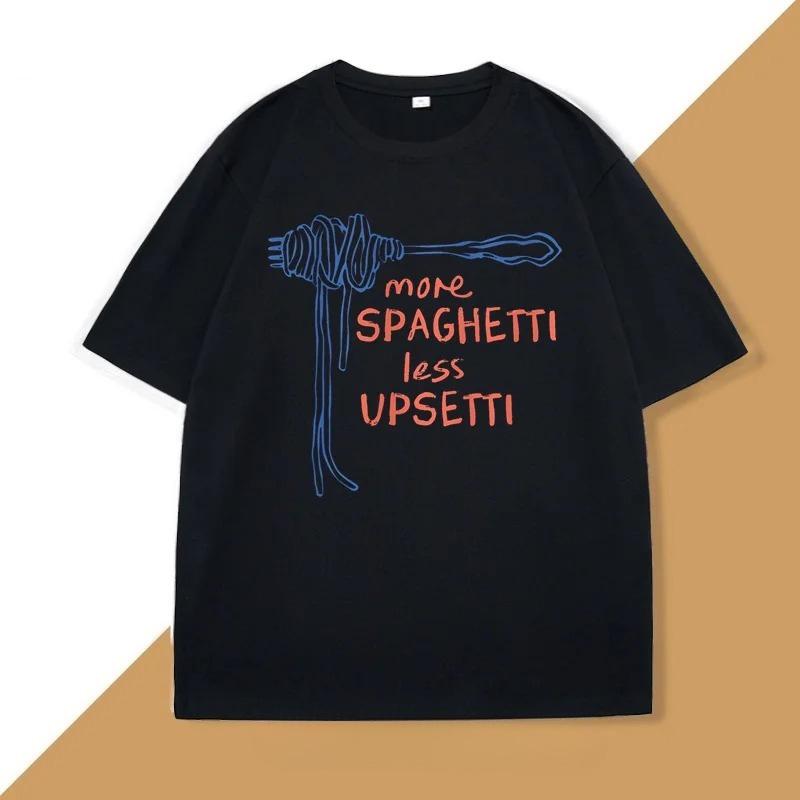 2026 Spaghetti T Shirt Funny Food T-Shirt Foodie Food Humor Printed Tshirt Cotton Short Sleeve Fast Shipping Pure Cotton Tees Clothes