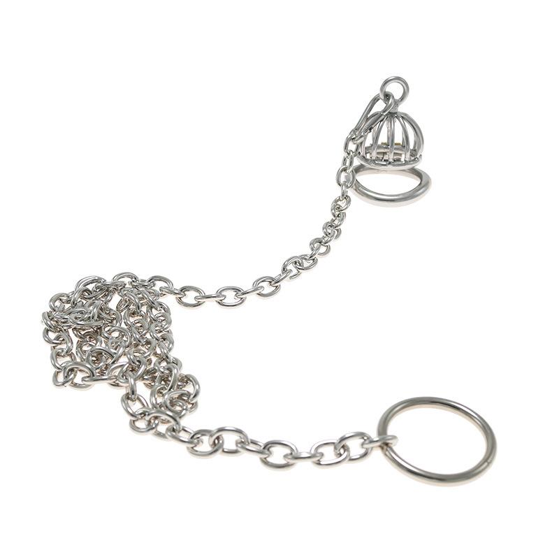 [Walking Stool] Stainless Steel CB Lock Chastity Cage Lock Penis Lock Yang Adult Game Toy Sex Tool