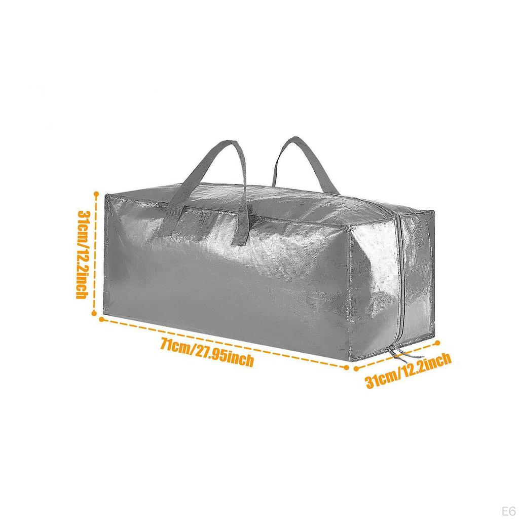 Moving Bag with Backpack Straps and Zippers for Storage of Cushions Pillows