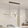Nordic dining table pendant light modern living room pendant light home lighting bedroom decoration strip linear wave light