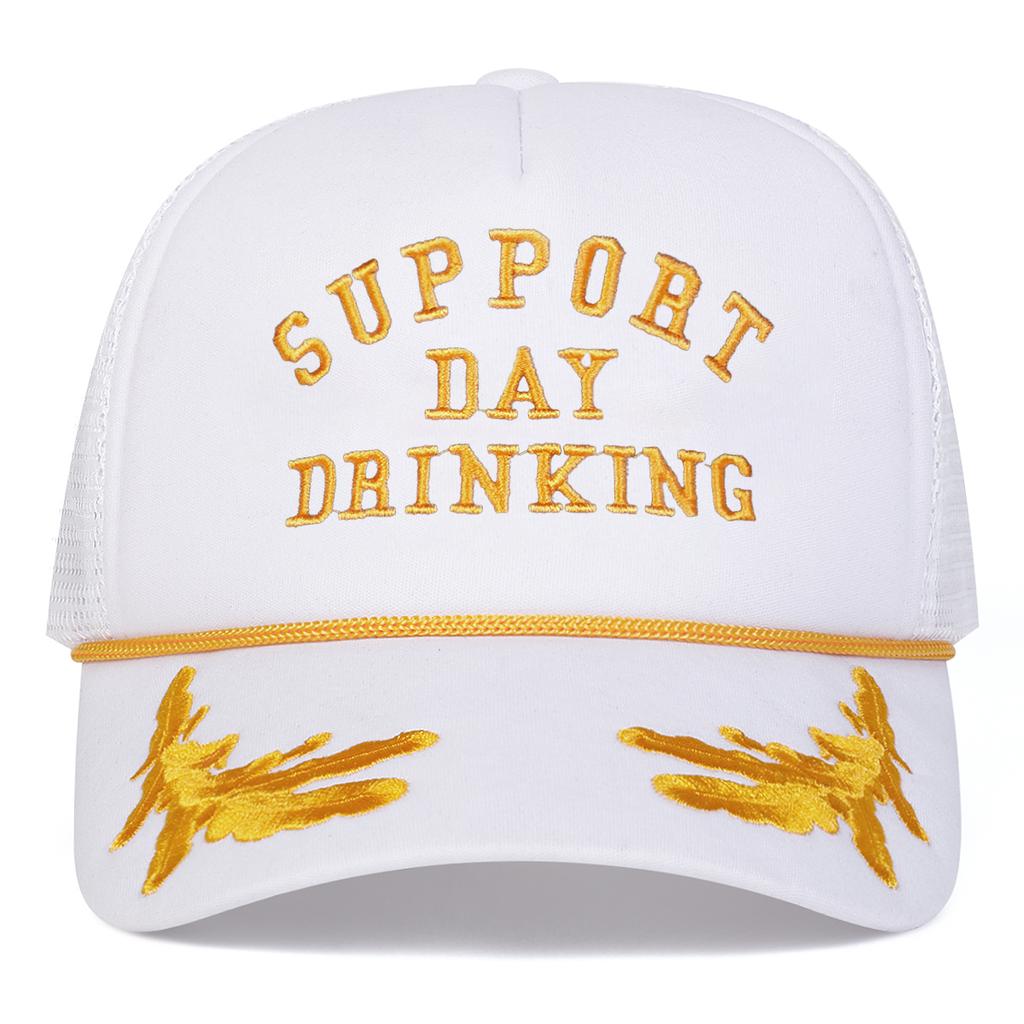 Unisex DRINKING Letter Embroidery Baseball Net Caps Outdoor Adjustable Spring and Summer Casual Sunscreen Hat