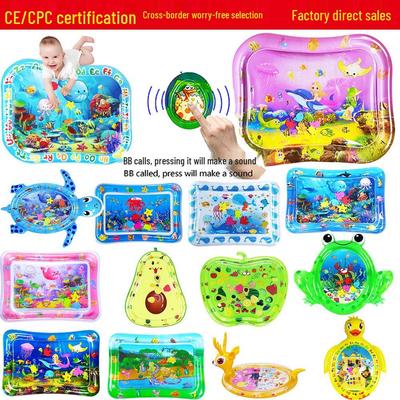 30-Soie PVC Épaissi Tapis d'Eau Gonflable pour Bébé et Tout-petit Rampant, Coussin Rafraîchissant d'Été