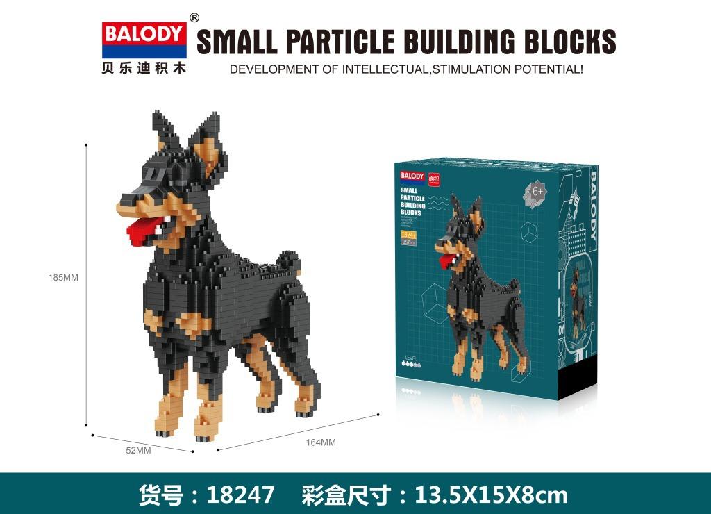 Assembly Small Blocks Toys Animal Model Corgi Dog Dachshund Diamond Blocks Schnauzer Kids Gifts Girls Christmas Present Pet Shop