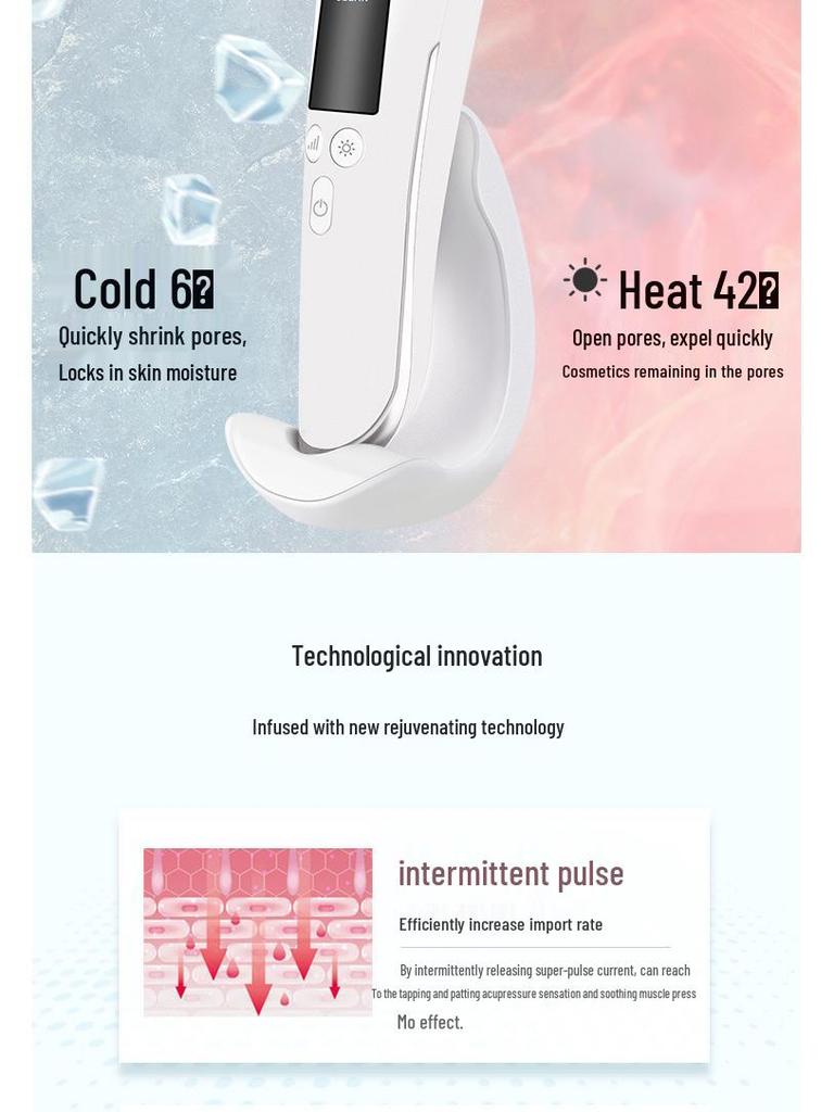 Home Microcurrent Ultrasonic Photon Facial Device with Hot & Cold Therapy