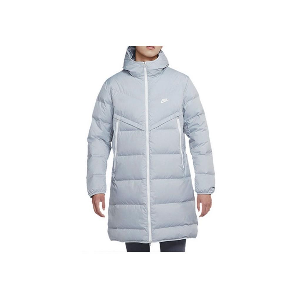Nike Logo Middels Lengde Hette Dunjakke Menn Yttertøy Lysgrå DD6789-077