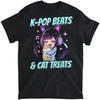 PQHSHOP Anime K Pop & Cats Kawaii T-Shirt, Tank Top, Long Sleeve, Sweatshirt, Hoodie Men Women Kids Made In Canada Black
