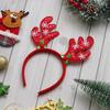 Red Christmas Headband Glitter Reindeer Antlers Design Hair Band | Deer Horn Hairband for Party Birthday | Xmas Gift for Children Girls