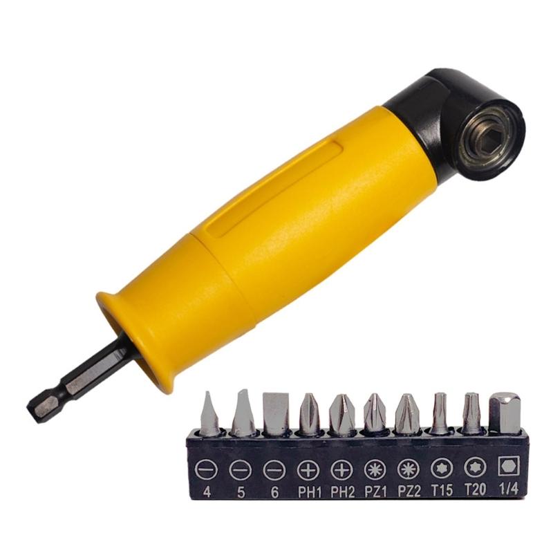 Power Tool Extension Right Angles Drill Attachment Adapter for Various Drills for Enhances Efficiency in Confined Area