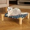 Breathable Elevated Cat Bed Wooden Cat Mat Creativity Cat/Dog Hammock  Four Seasons  Pets Furniture