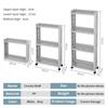 Kitchen Storage Rack With Wheels 2/3/4 Layers Narrow Slotted Shelf Fridge Side Shelf Rotatable Kitchen Bathroom Organizer
