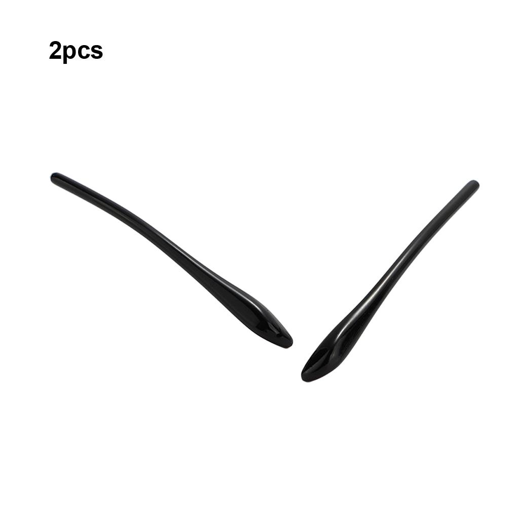 Paski do okularów NOWA Para Twarde Czarne Błyszczące Plastikowe Wymienne Nakładki na Zauszniki Końcówki Do Metalowych Ramion