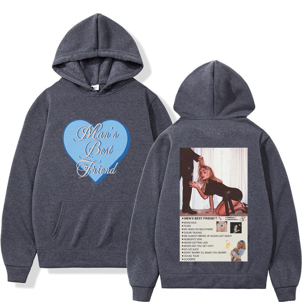 Sabrina Carpenter Mans Best Friend Album Merch Graphic Hoodie Men Women Fashion Tops Long-sleeved Y2k Clothes Casual Sweatshirt