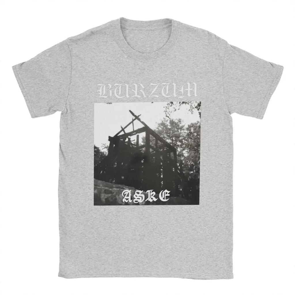 Burzum Aske T-Shirts Herren Reine Baumwolle Vintage T-Shirts O-Ausschnitt T-Shirt Kurzarm Tops Sommer