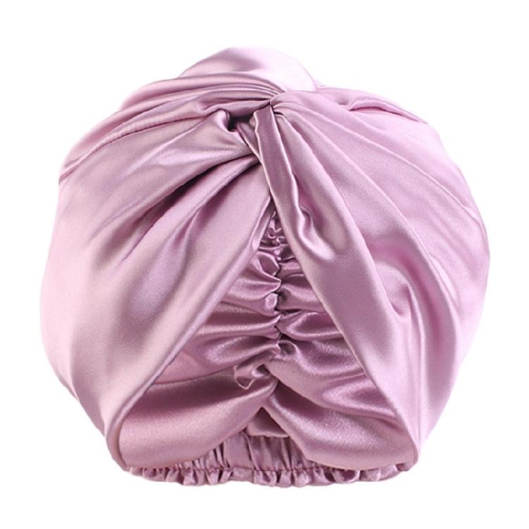 Silk Feel Nighttime Hair Protector Hair Bonnet Twisted Design Elegant Double Layer Sleep Cap Moisture Wicking Bonnet