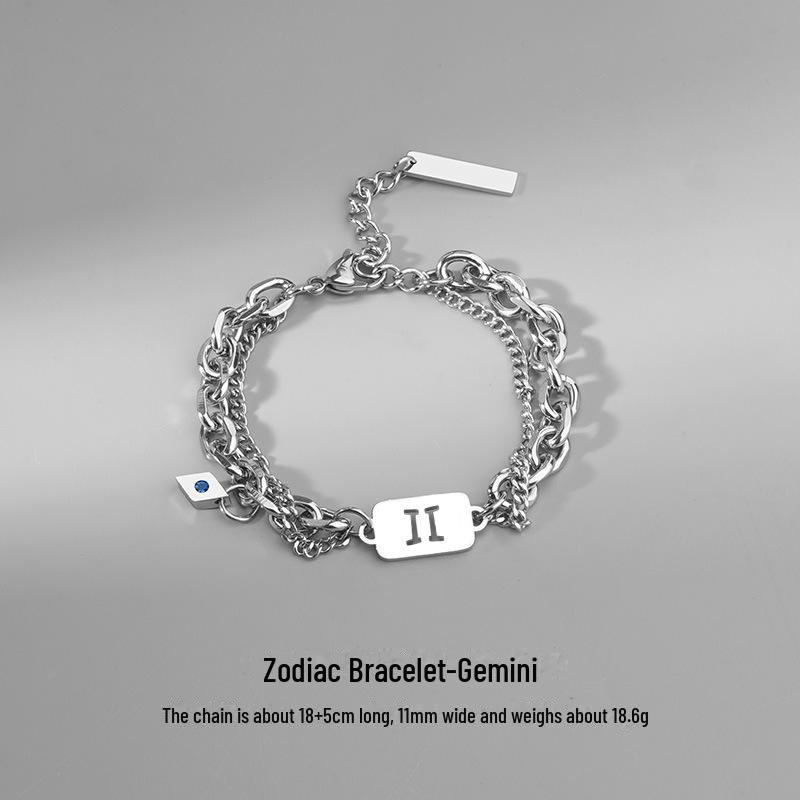 Luxury Zodiac Bracelets for Men & Women: Versatile, High-End Niche Design, Perfect for Students.