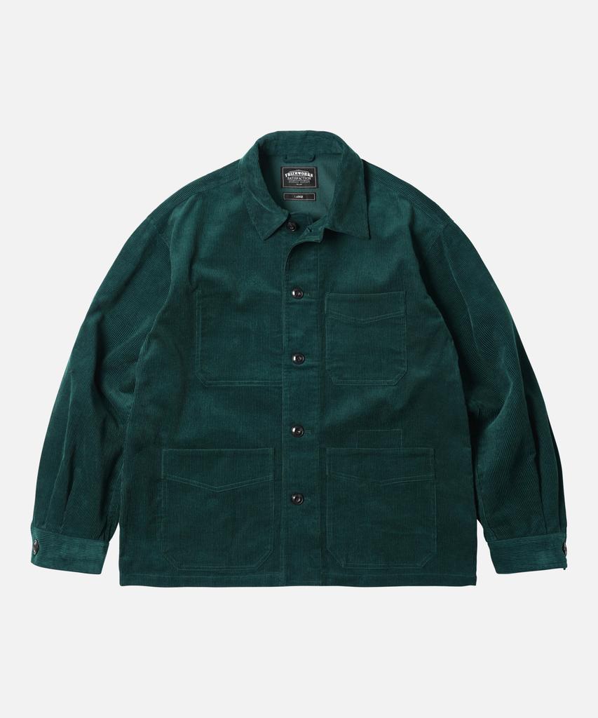 Frizmworks Corduroy Französische Arbeitsjacke _ Dunkelgrün