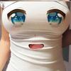 3D Big Eyes Tight Top for Women - Sweet Broadcast & Internet Celebrity Style