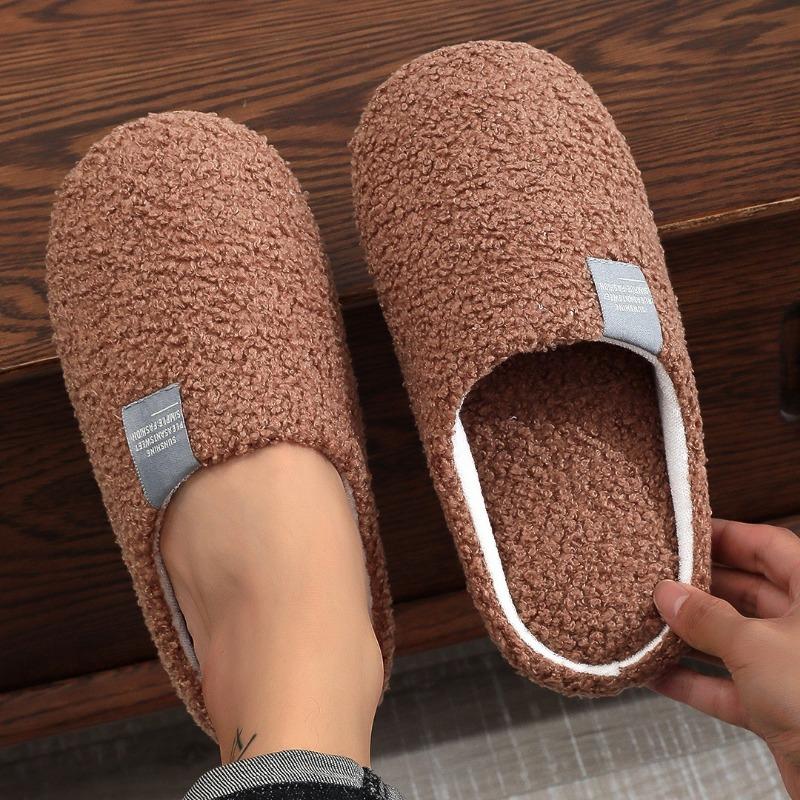 Soft Cotton Slippers with A Quiet, Lightweight Sole for Home Use