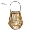 Solar Rattan Bambus Lampe med Lyssensor Automatisk PÅ/AV IP65 Vanntett Retro Stil Håndlaget dekorativ Solar Lanterne Dekor
