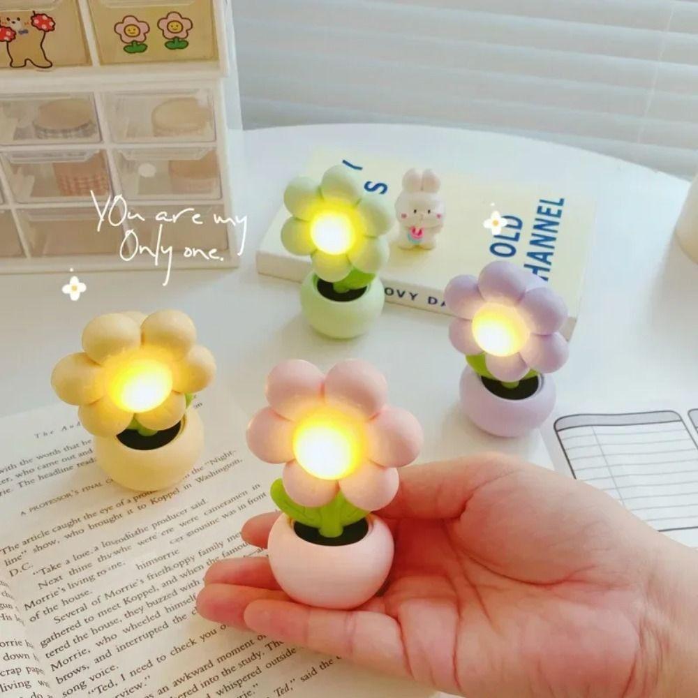 with Battery Flower Night Light LED Ambient Lights New Bedside Lamp  Gift