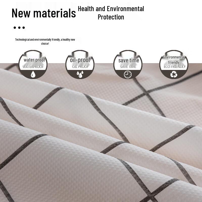 ZISIZ Disposable Black and White Grid Tablecloth
