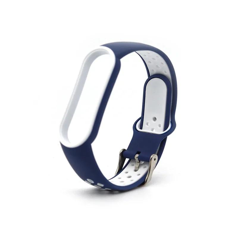 For Xiaomi Mi Band 5 4 3 6 Strap Double Color Silicone Wristband Bracelet Replacement For Xiaomi Band 4 MiBand 3 5 6 Band Straps